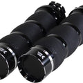 Khrome Werks Air Cushion Tracer Tip Grips Black #500210 Harley Davidson