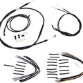 Burly Handlebar Cable/Line Kit for 14" Jail Bars Black w/o ABS #B30-1148