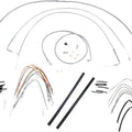 Burly Cable/Brake Line Kit for 14" Ape Hangers Stainless Braid #B30-1052