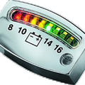 Kuryakyn LED Battery Gauge Universal Chrome for Powersports Vehicles