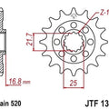 JT Front Sprocket 520 15T #JTF1373.15 for Honda NC700/CTX700/NM4