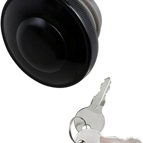 DS Screw-In Vented Locking Gas Cap Glossy Black #212010