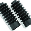 Bikers Choice 41MM Black Fork Boots Pair - Heavy-Duty Rubber, For Retro Style