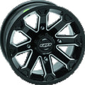 QuadBoss Blitz 14x7 Powersports Wheel For 4x110 Bolt Pattern With Black Finish