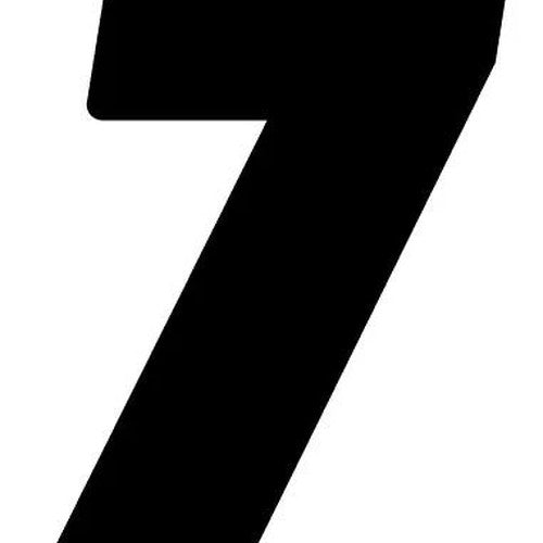Dirt Digits Vinyl Numbers 7"H Black #7 3-Pack