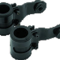 BikeMaster 35mm Headlight Brackets Black for Custom and Cafe Racer Builds