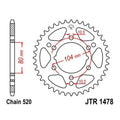 JT Steel Rear Sprocket 520 40T JTR1478.40 for Kawasaki Ninja ZX-10R/Ninja ZX-6RR