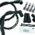 TwinPower Universal Custom Fit Black Ignition Wire Set for V-Twin Motorcycles