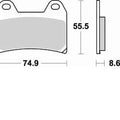 Braking CM66 Carbon Brake Pads #784CM66 Aprilia/BMW/Cagiva/Ducati/KTM/MV Agusta