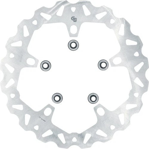 GBrakes Solid Wave Brake Rotor 12.5" Front Silver #GBD9013X Harley Davidson