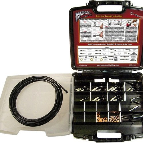Magnum Byo Build Your Own DOT Brake Line Deluxe Builder Kit Black