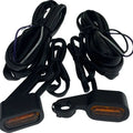 Drag Specialties LED Handlebar Marker Lights Glossy Black Amber #272144