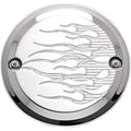 Joker Machine 2-Hole Points Cover Flamed Chrome #921102FC Harley Davidson