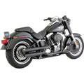 Vance & Hines Twin Slash Slip-On Mufflers Black Harley Davidson FatBoy/Softail