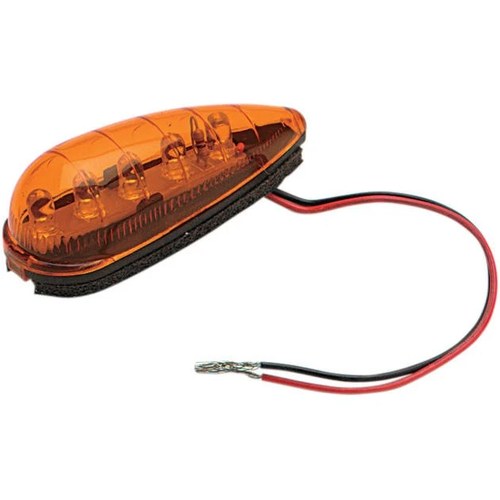 K&S LED Teardrop Flush Mount Marker Light Set Amber