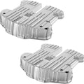 Rough Crafts Grooved Rocker Box Lids Chrome #RC-610-001 Harley Davidson