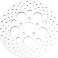 HardDrive Drilled Vented Front Brake Rotor Polished 144613 Harley Davidson