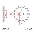 JT Front Sprocket 428 14T #JTF274.14 Honda XR100R/CRF100F/XR100