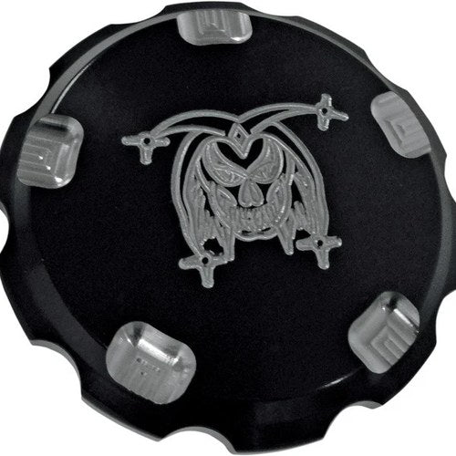 Joker Machine Vented Gas Cap Joker Black #10-441B Harley Davidson