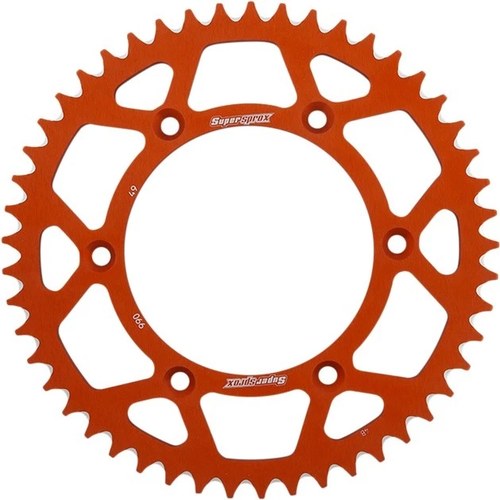 Supersprox Racing Aluminum Rear Sprocket 520 49T Orange #RAL-990-49-ORG