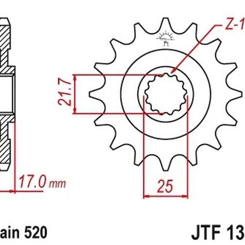 JT Front Sprocket 15T #JTF1381.15 Honda CB500/CBR 500