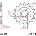 JT Front Sprocket 15T #JTF1381.15 Honda CB500/CBR 500