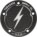 Thrashin Supply Co. Dished Points Cover Black #TSC-3026-4 Harley Davidson