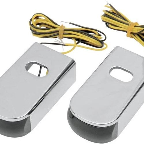 Alloy Art Fender LED Strut Marker Lights Chrome Red/Smoke Lens #SPSL-2