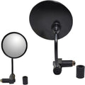 Parts Unlimited Bar End Round Mirror Black