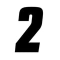 Factory Effex 7" Factory Numbers #2 Black 3-Pack