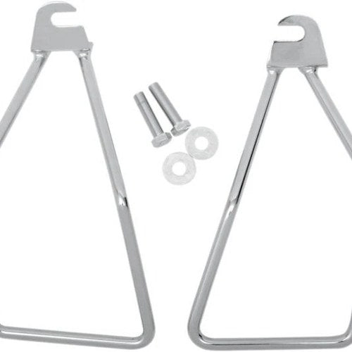 DS Chrome Saddlebag Support Brackets Single Bolt Harley Davidson #138922