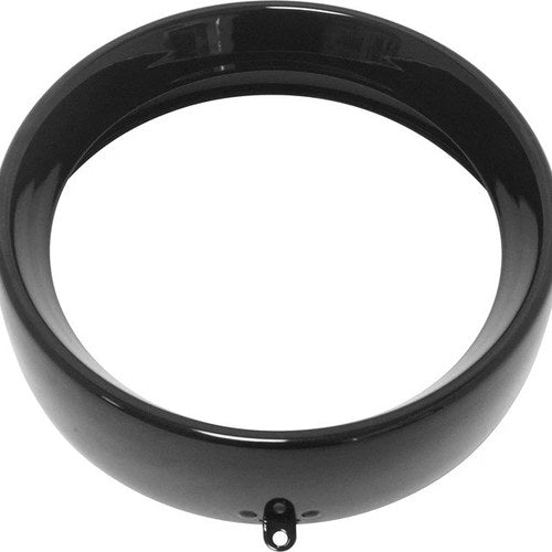 HardDrive Frenched Headlight Trim Ring Black 7" Tab Style #38-048GB