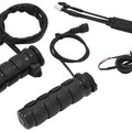 Kuryakyn Heated Dual Cable Iso Grips Gloss Black #6473 Harley Davidson