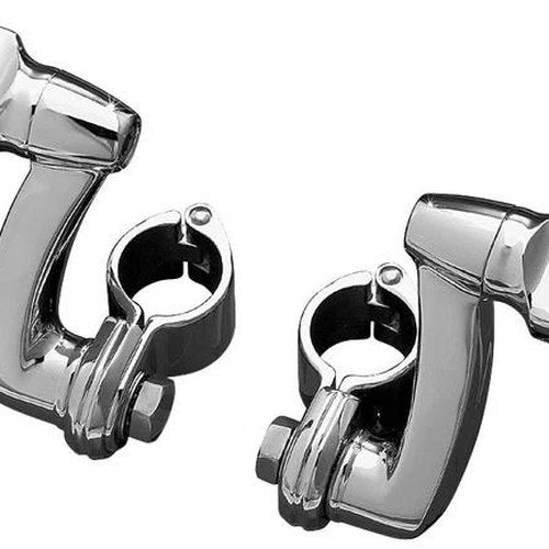 Kuryakyn Offset Longhorn Highway Footpeg Mounts w/Magnum Quick Clamp 1.25"