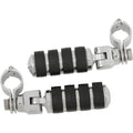 Kuryakyn Driver Iso Footpegs With Clevis/Magnum Quick Clamp Large 1.25" Chrome