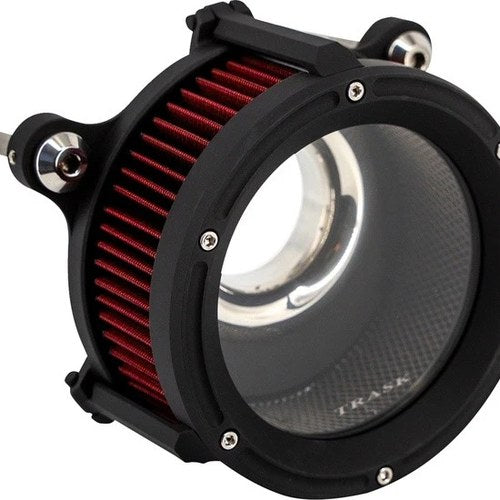 Trask Assault Charge High Flow Round Air Cleaner Flat Black #TM-1025BK