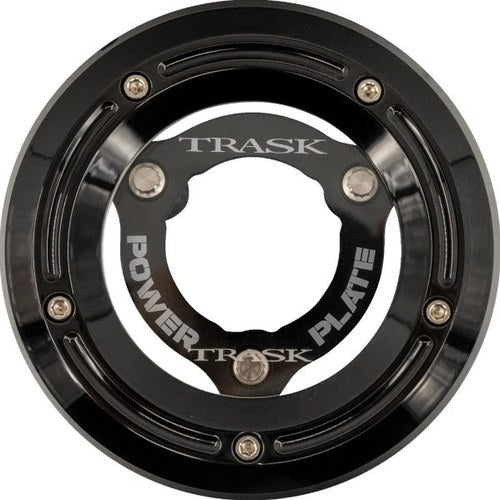 Trask Derby Cover/Power Plate Kit Black/Black Harley Davidson Softail