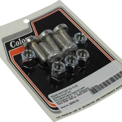Colony Rotor-To-Hub Torx Screw & Nut Kit Rear Zinc #43567-92 #3270-10
