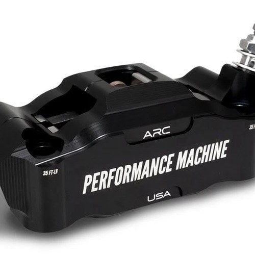 Performance Machine Radial Race Series 4-Piston Brake Caliper Front Right Black