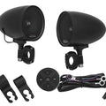 Kuryakyn Road Thunder Speaker Pods with Bluetooth Controller by Mtx Satin Black