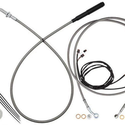 Fat Baggers EZ Install Cable Kit for 11-12" Ape Bars Stainless/Chrome #219012-C