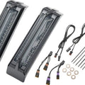 Ciro Filler Panel LED Tail Lights Black Smoke/Red #42051 Harley Davidson
