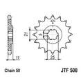 JT Front Sprocket 530 15T #JTF508.15 fits Kawasaki KH400/KH500