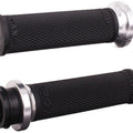 Odi Ruffian Lock-On Grips 1" Black/Silver Indian Chief/Chieftain/Roadmaster