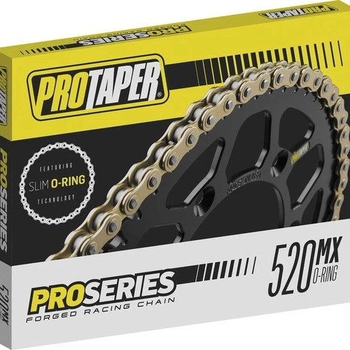 ProTaper Pro Series Forged 520 Slim O-Ring Chain 120 Links Gold