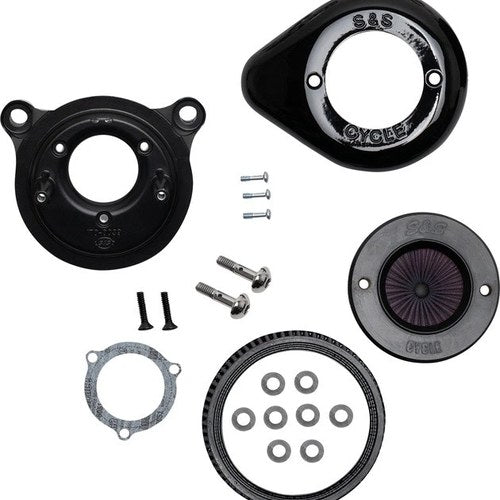S&S Stealth Air Stinger Teardrop Air Cleaner Kit Black 170-0720A Harley Davidson