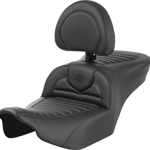 Saddlemen RoadSofa Tuck-N-Roll Seat With Backrest #284969 Harley Davidson