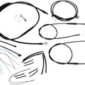 Burly Handlebar Cable/Line Kit for 12" Ape Hangers Black Harley Davidson Dyna