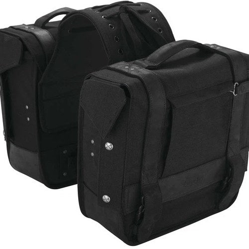 Burly Throwover Saddlebags Black