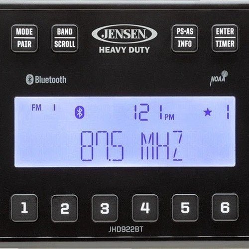 Jensen JHD922BT Mini Bluetooth Stereo 180W Black